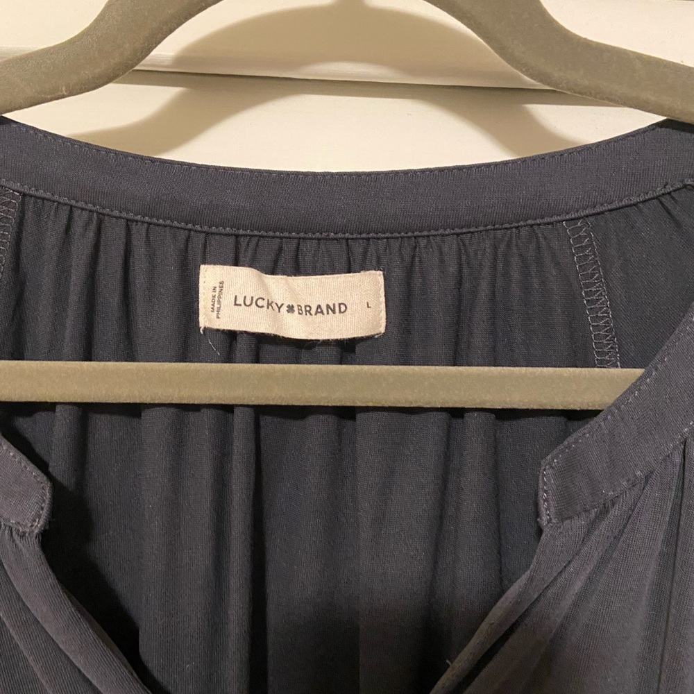 Lucky Brand Grey Blouse - Picture 2 of 2